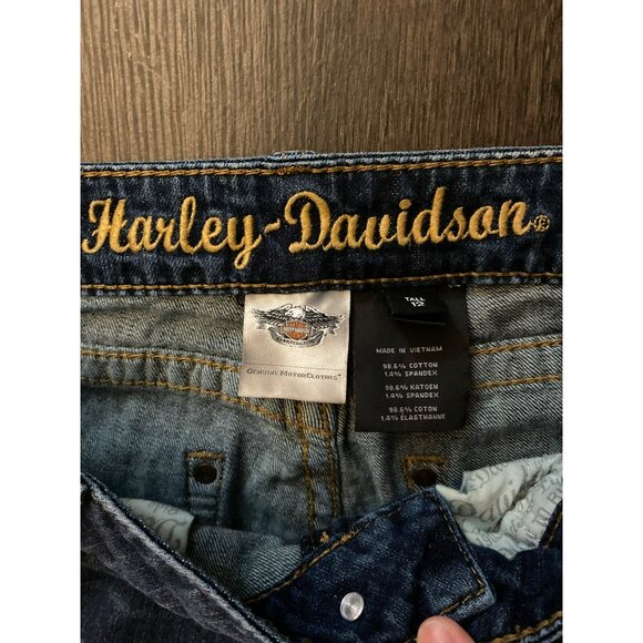 Harley-Davidson Curvy Bootcut Jeans Size 12T - Picture 3 of 10